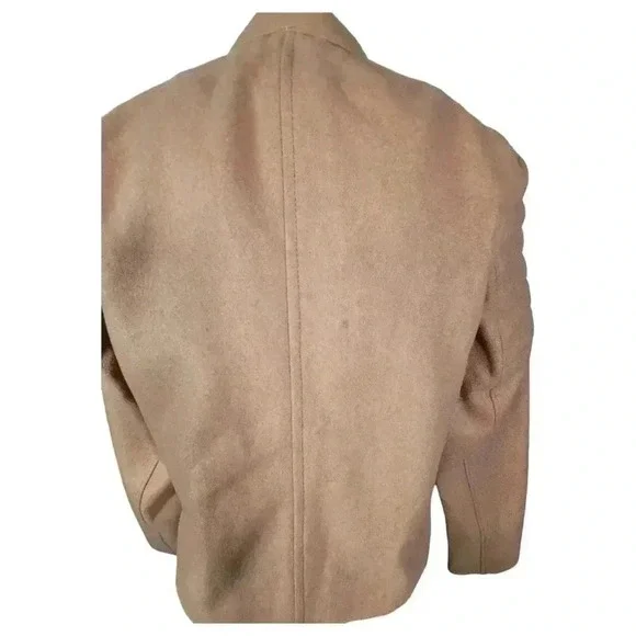 GAP Womens Vintage Moto Biker Wool Blend Tan Quilted Cropped Jacket Coat Small - Picture 6 of 15